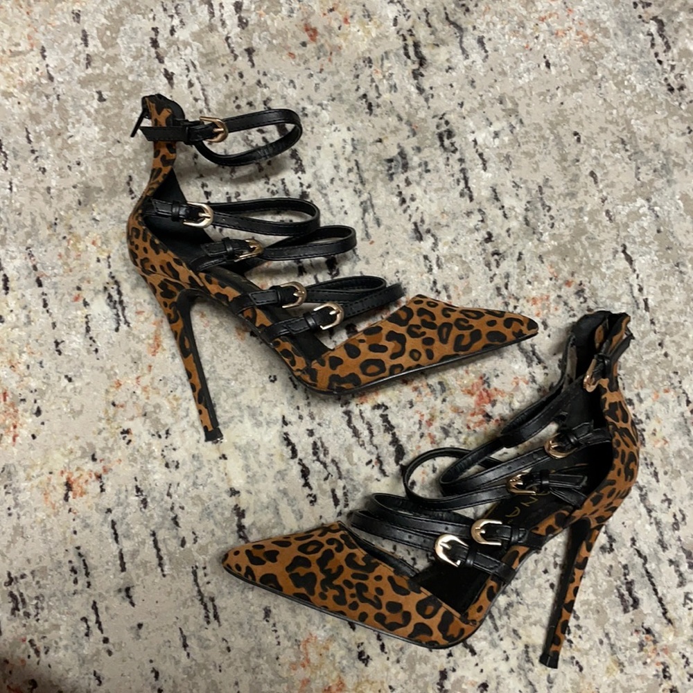 Leopard Strappy Heels